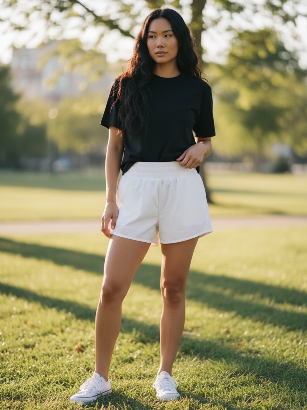 New Zella Interval Athletic Shorts white - M